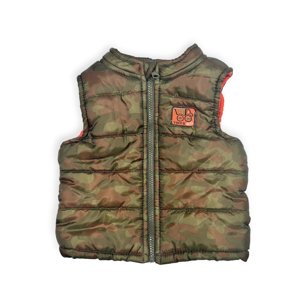Healthtex Puffer Vest Camo Green Excellent 24M Kids